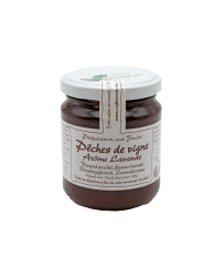 Confiture Pêches de vigne / Lavande 250g