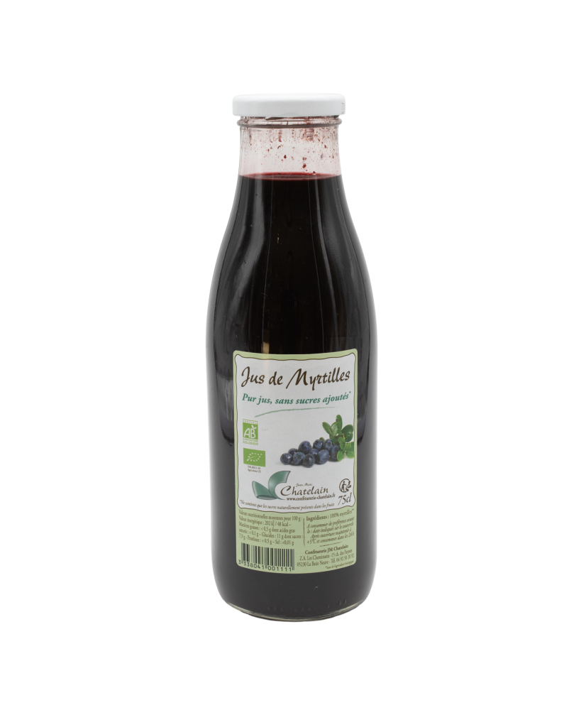 Pur jus de fruits de myrtilles BIO